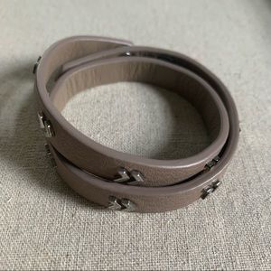 Stella & Dot Vegan Leather Wrap Bracelet